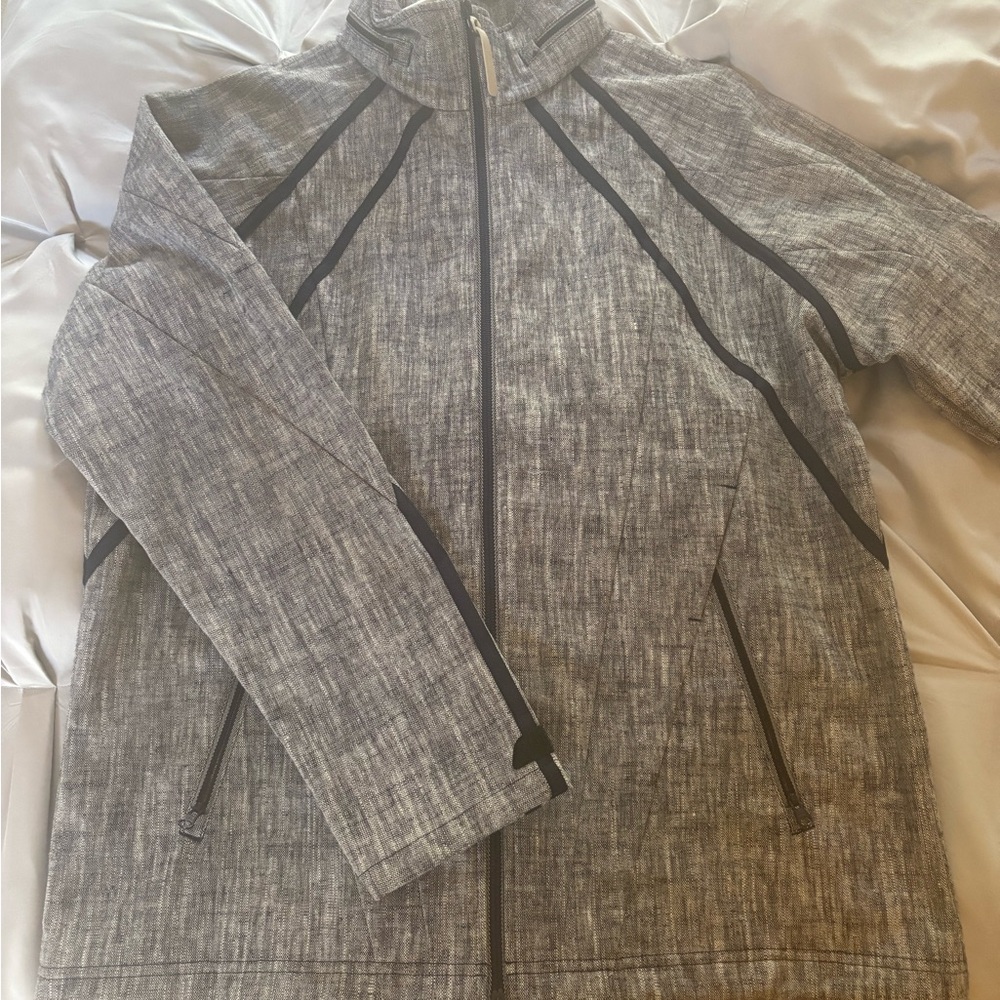 Adidas Heathered Gray Jacket with Black Details